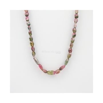 5 to 15 mm - 1 Line - Watermelon Tourmaline Gemstone Faceted Tumbled Beads - 96.00 carats (MuToFTub1008)