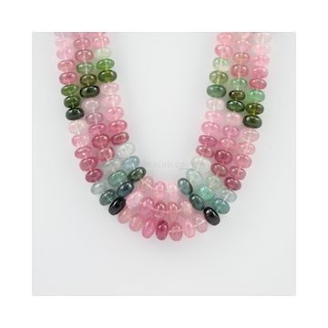 7 to 9 mm - 3 Lines - Tourmaline Gemstone Smooth Beads - 811.00 carats (MTour1015)