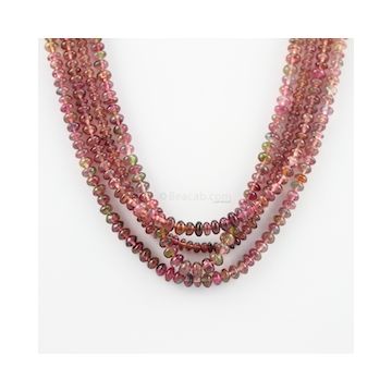 3.50 to 5 mm - 4 Lines - Tourmaline Gemstone Smooth Beads - 256.00 carats (MTour1017)