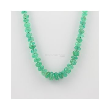 4.50 to 10 mm - 1 Line - Emerald Gemstone Carved Beads - 138.50 carats (EmCarB1008)