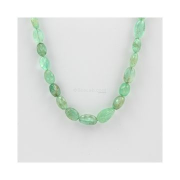 6.70 to 13.20 mm - 1 Line - Emerald Gemstone Faceted Tumbled Beads - 117.10 carats (EmFTub1006)