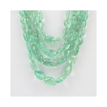 6.80 to 17.50 mm - 4 Lines - Emerald Gemstone Faceted Tumbled Beads - 431.00 carats (EmFTub1008)