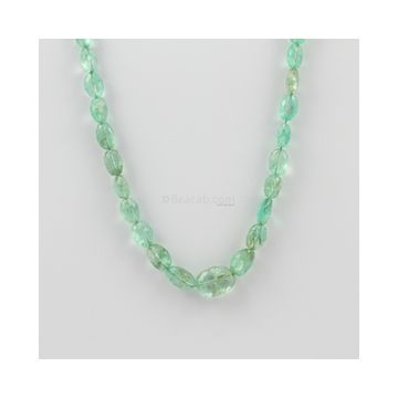 6.80 to 13.70 mm - 1 Line - Emerald Gemstone Faceted Tumbled Beads - 127.00 carats (EmFTub1009)