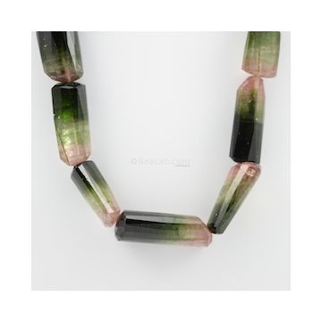 16 to 50 mm - 1 Line - Watermelon Tourmaline Gemstone Faceted Tumbled Beads - 1643.00 carats (ToFB1016)