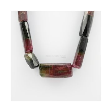 25 to 40 mm - 1 Line - Watermelon Tourmaline Gemstone Faceted Tumbled Beads - 1232.00 carats (ToTuB1076)
