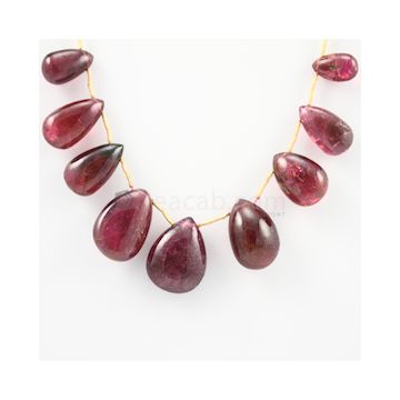 12 to 20 mm - Dark Pink Tourmaline Drop - 104.50 carats (ToDr1076)