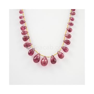 6 to 13.50 mm - Medium Pink Tourmaline Faceted Drop - 50.00 carats (ToDr1077)