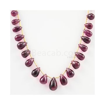 7 to 12 mm - Dark Pink Tourmaline Drop - 52.80 carats (ToDr1082)