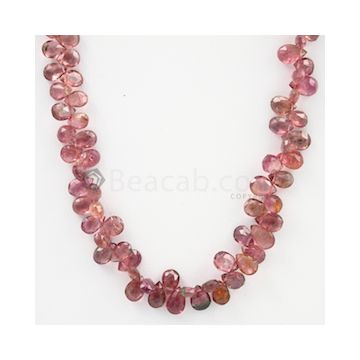 5 to 6 mm - Medium Pink Tourmaline Faceted Drop - 88.50 carats (ToDr1083)