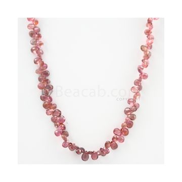 4 to 6 mm - Dark Pink Tourmaline Faceted Drop - 53.50 carats (ToDr1086)