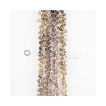 4.50 to 5 mm - Medium Tones Tourmaline Faceted Drop - 110.00 carats (ToDr1087)