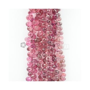 4.50 to 8 mm - Dark Pink Tourmaline Faceted Drop - 350.00 carats (ToDr1090)