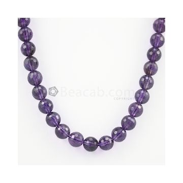10.20 mm - Dark Purple Amethyst Faceted Beads - 277.50 carats (AmFB1007)