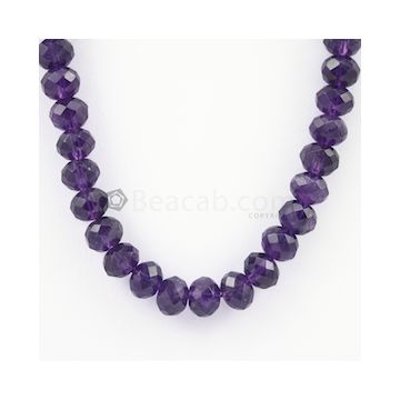 9.80 to 10.20 mm - Dark Purple Amethyst Faceted Beads - 257.00 carats (AmFB1010)