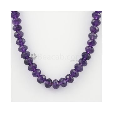 8 to 10 mm - Dark Purple Amethyst Faceted Beads - 293.50 carats (AmFB1011)