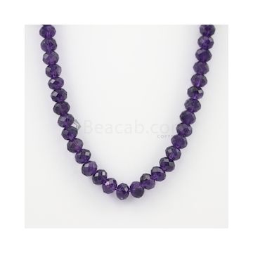 9.70 to 10 mm - Dark Purple Amethyst Faceted Beads - 262.00 carats (AmFB1012)