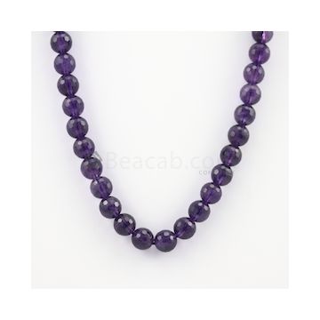 10.40 mm - Dark Purple Amethyst Faceted Beads - 278.50 carats (AmFB1014)