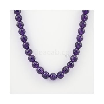 10.30 mm - Dark Purple Amethyst Faceted Beads - 274.00 carats (AmFB1016)