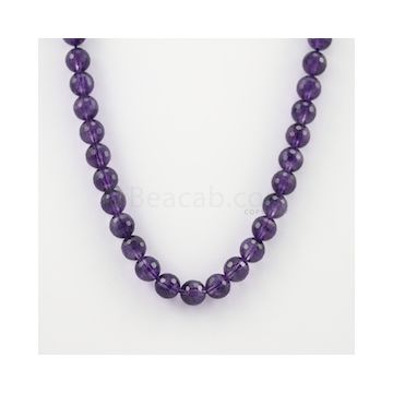 10.30 mm - Dark Purple Amethyst Faceted Beads - 282.00 carats (AmFB1017)