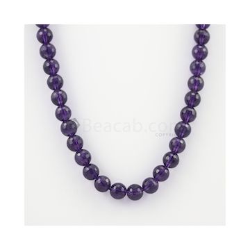 10.30 mm - Dark Purple Amethyst Faceted Beads - 280.50 carats (AmFB1018)