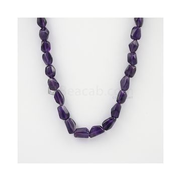 10 to 14 mm - Dark Purple Amethyst Tumbled Beads - 228.55 carats (AmTuB1006)