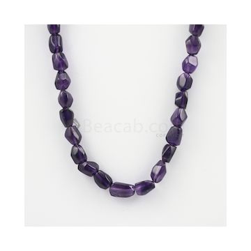 10.50 to 15.50 mm - Dark Purple Amethyst Tumbled Beads - 231.00 carats (AmTuB1007)