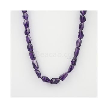 11.50 to 15 mm - Dark Purple Amethyst Tumbled Beads - 214.15 carats (AmTuB1008)
