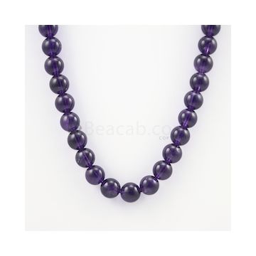 11.50 mm - Dark Purple Amethyst Smooth Beads - 350.00 carats (AmSB1002)