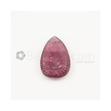 43 x 25 mm - Medium Pink Tourmaline Carving - 79.00 carats (ToCarv1002)