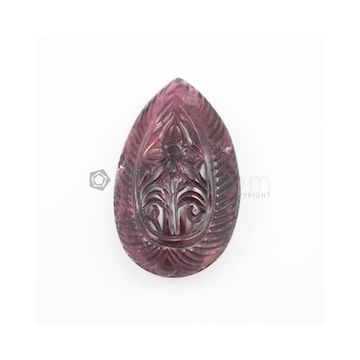 57 x 30 mm - Dark Pink Tourmaline Carving - 270.50 carats (ToCarv1006)