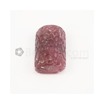 29 x 20 mm - Medium Pink Tourmaline Carving - 119.00 carats (ToCarv1010)