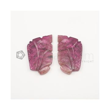38 x 20 mm - Medium Pink Tourmaline Carving - 61.00 carats (ToCarv1012)