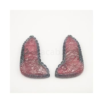 53 x 30 mm - Medium Pink Tourmaline Carving - 198.00 carats (ToCarv1015)