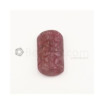 40 x 22 mm - Medium Pink Tourmaline Carving - 123.50 carats (ToCarv1022)