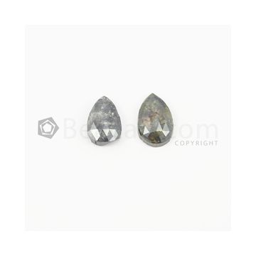 10 x 6.70 mm - Dark Tones Rose Cut Diamond Pear Shape - 3.90 carats (FncyDiaRC1030)