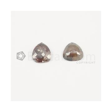 10 x 9 mm - Dark Maroon Rose Cut Diamond Pear Shape - 4.63 carats (FncyDiaRC1037)