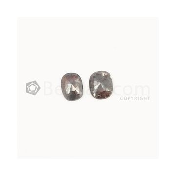 8.70 x 7 mm - Dark Brown Rose Cut Diamond Cushion Shape - 2.31 carats (FncyDiaRC1062)