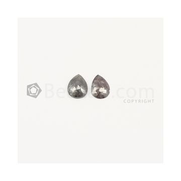 7.50 x 6 mm - Dark Brown Rose Cut Diamond Pear Shape - 1.18 carats (FncyDiaRC1067)