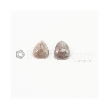 9 x 7.50 mm - Light Maroon Rose Cut Diamond Pear Shape - 3.33 carats (FncyDiaRC1079)