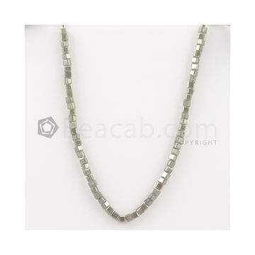 3.50 to 4 mm - Medium Tones Diamond Cube Beads - 8 inches - 31.00 carats (FncyDiaCu1029)