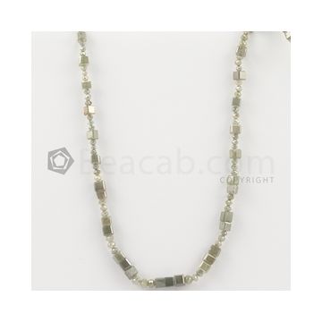 2.40 to 5.00 mm - Medium Tones Diamond Cube Beads - 10.75 inches - 40.00 carats (FncyDiaCu1045)