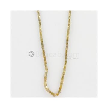 1.80 to 3.40 mm - Medium Yellow Diamond Cube Beads - 16 inches - 27.00 carats (FncyDiaCu1048)