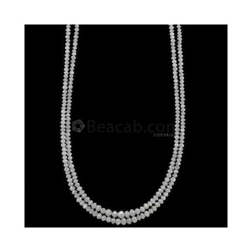 1.90 to 3 mm - Medium Gray White Diamond Faceted Beads - 36.00 carats (WDia1038)
