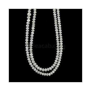 3.50 to 4.50 mm - Medium Gray White Diamond Faceted Beads - 100.50 carats (WDia1041)
