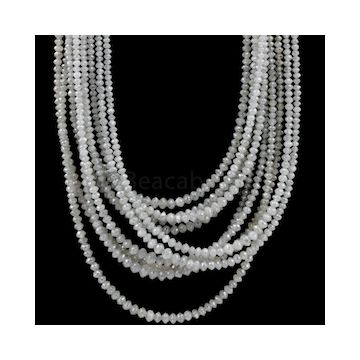 1.80 to 3.50 mm - Medium Gray White Diamond Faceted Beads - 189.50 carats (WDia1043)