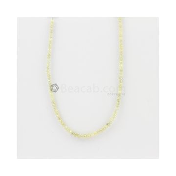 2 to 3.50 mm - Light Yellow Diamond Faceted Beads - 22.20 carats (YDia1027)