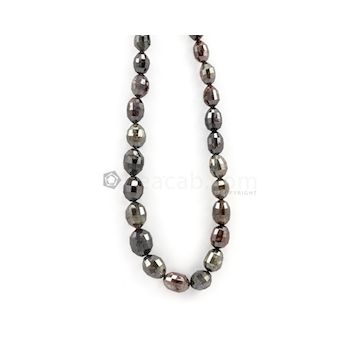 6 to 11 mm - Dark Tones Fancy Diamond Drum Beads - 144.00 carats (FncyDiaDr1019)