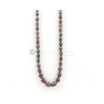5 to 9 mm - Dark Maroon Fancy Diamond Drum Beads - 78.00 carats (FncyDiaDr1020)-OOS