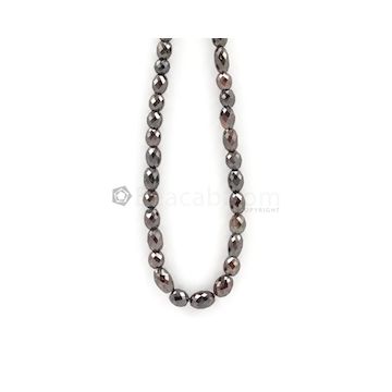 7 x 5 to 9 x 6 mm - Dark Maroon Fancy Diamond Drum Beads - 134.60 carats (FncyDiaDr1024)