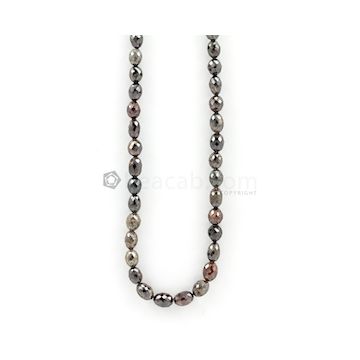 5 to 8 mm - Dark Tones Fancy Diamond Drum Beads - 107.50 carats (FncyDiaDr1032)